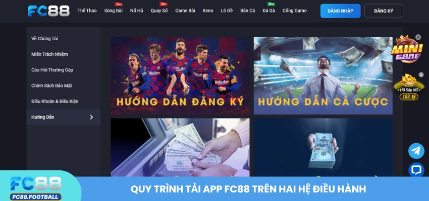 Quy trình tải app FC88 trên hai hệ điều hành